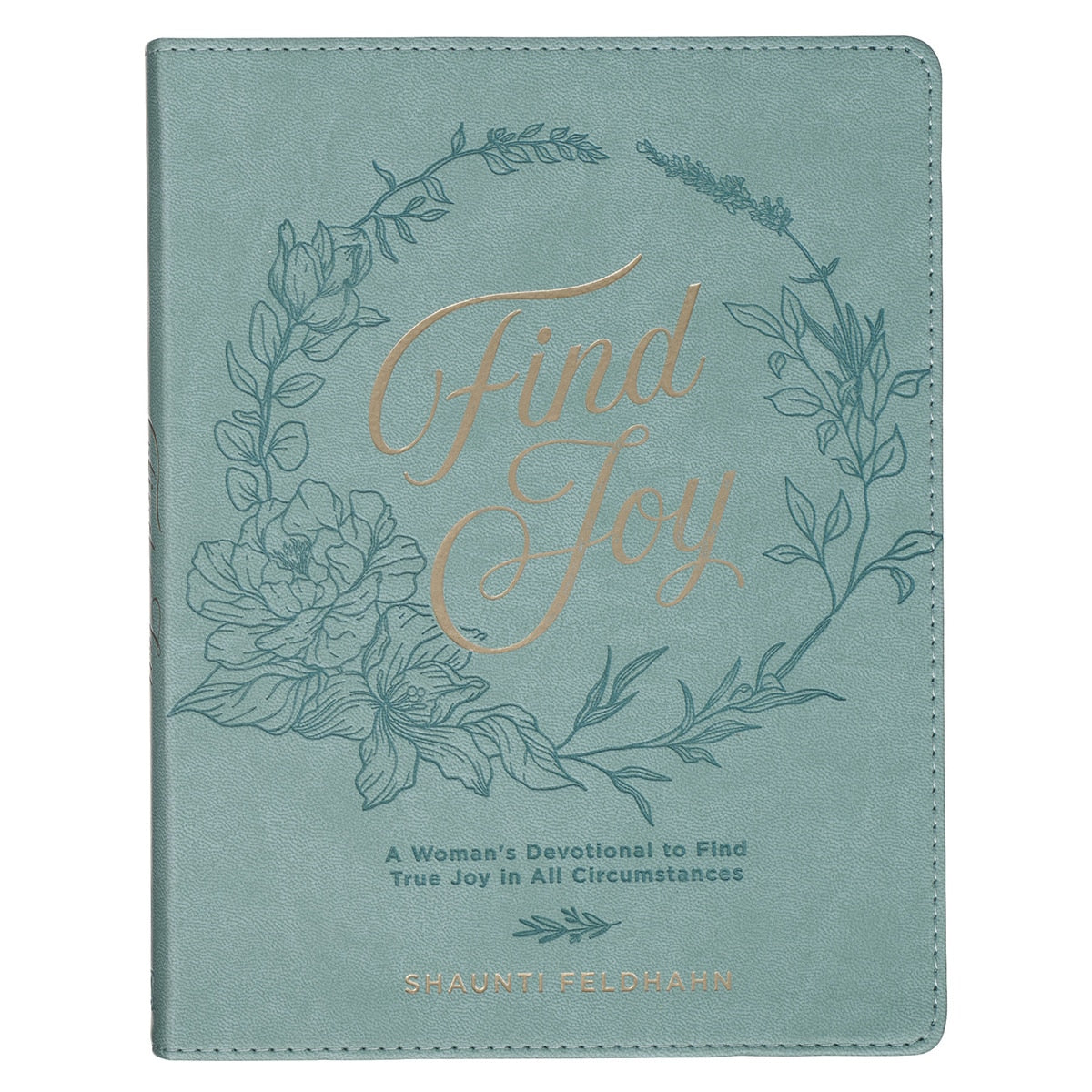 Find Joy Mint-Green Faux Leather Devotional