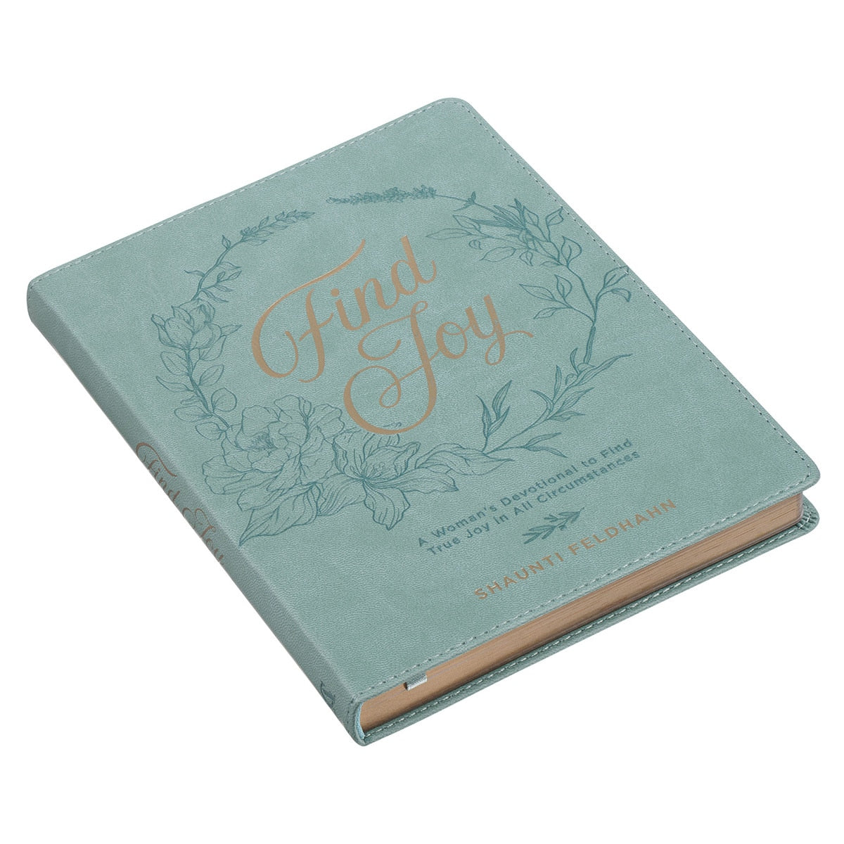 Find Joy Mint-Green Faux Leather Devotional