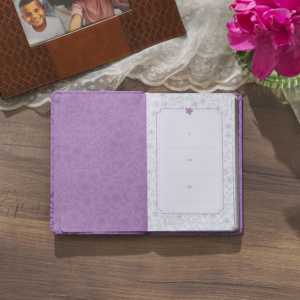 Moments of Grace for Grandmas: Stories and Scriptures Purple Faux Leather Gift Book