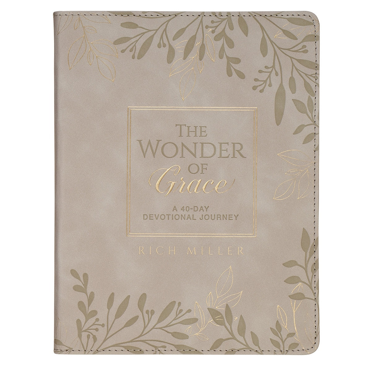 The Wonder of Grace: A 40-Day Devotional Journey Taupe Faux Leather Devotional