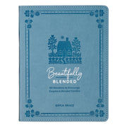 Beautifully Blended Blue Faux Leather Daily Devotional for Couples