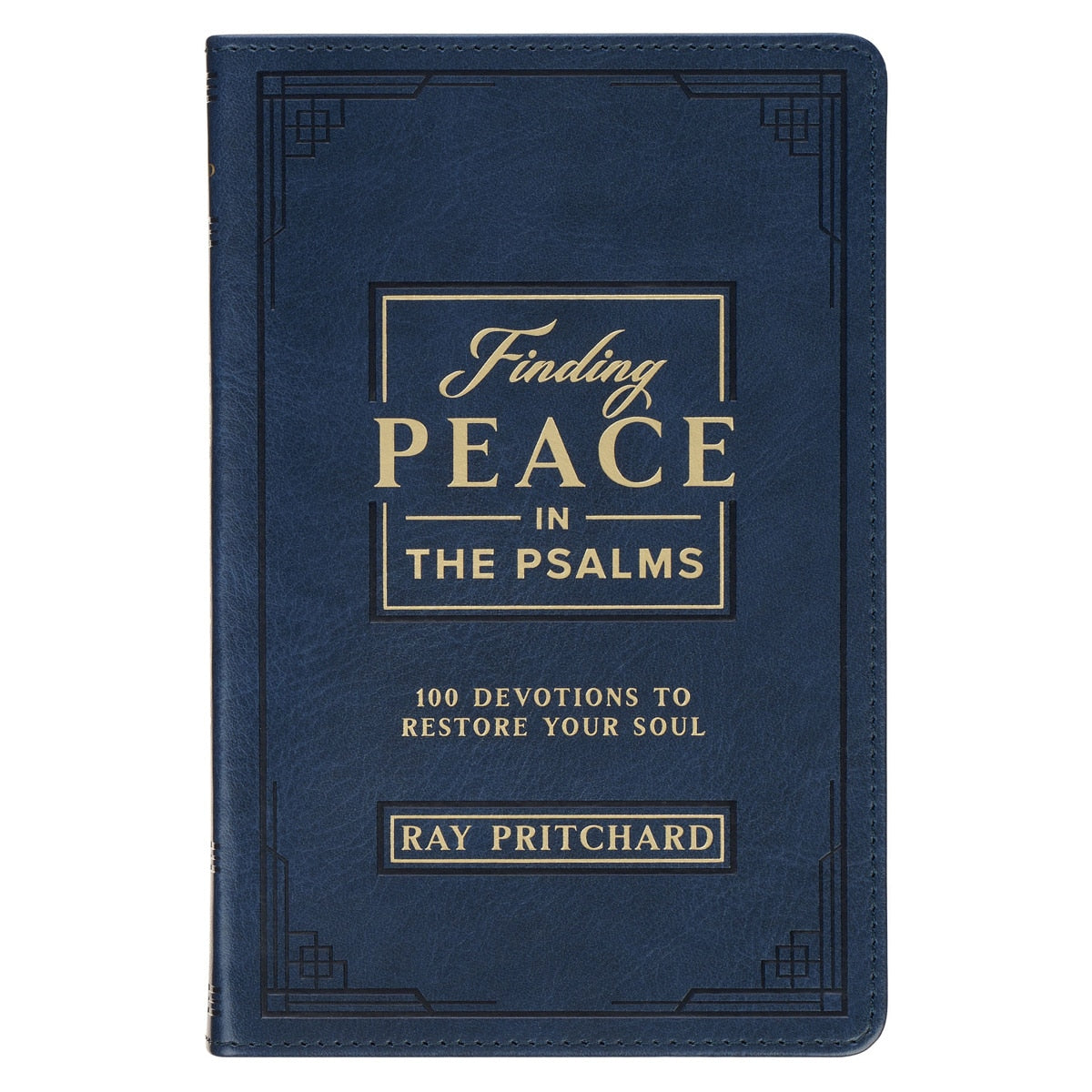 Finding Peace in the Psalms Navy Blue Faux Leather Daily Devotional