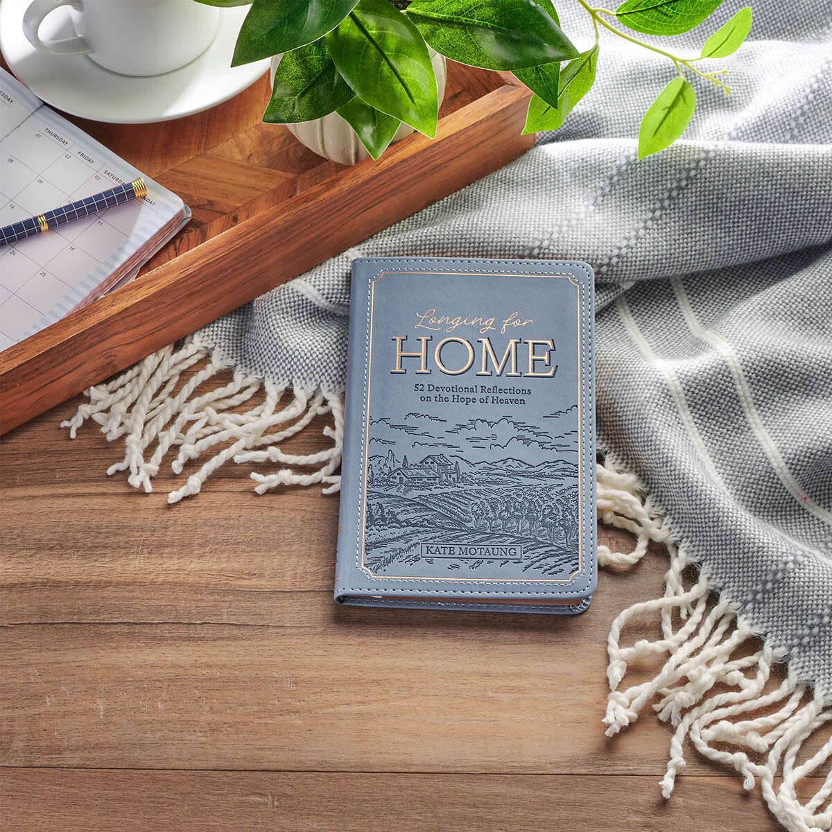 Longing for Home Blue Faux Leather Gift Book