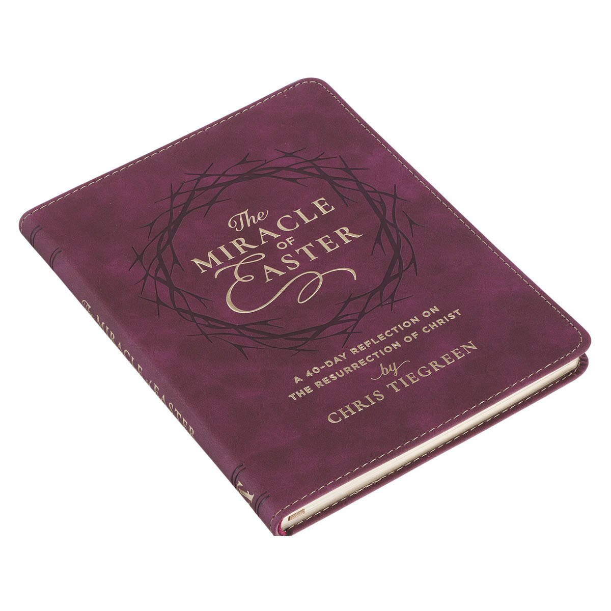 The Miracle of Easter Maroon Faux Leather Devotional