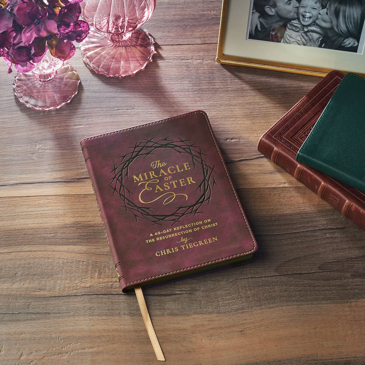 The Miracle of Easter Maroon Faux Leather Devotional