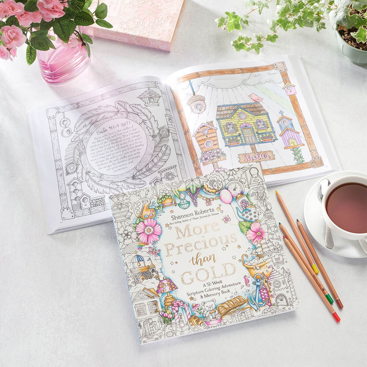 More Precious than Gold: A 52-Week Scripture Coloring Adventure and Memory Boo