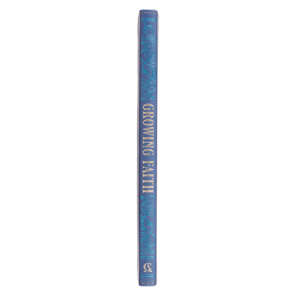 Growing Faith: 90 Devotional Stories for Families Blue Faux Leather Gift Book