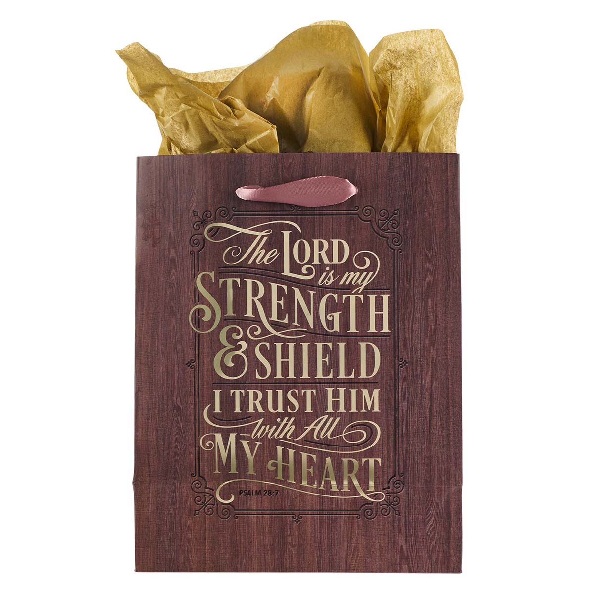 The LORD is My Strength and Shield Medium Gift Bag - Psalm 28:7