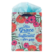 His Grace is Sufficient Medium Gift Bag -  2 Corinthians 12:9