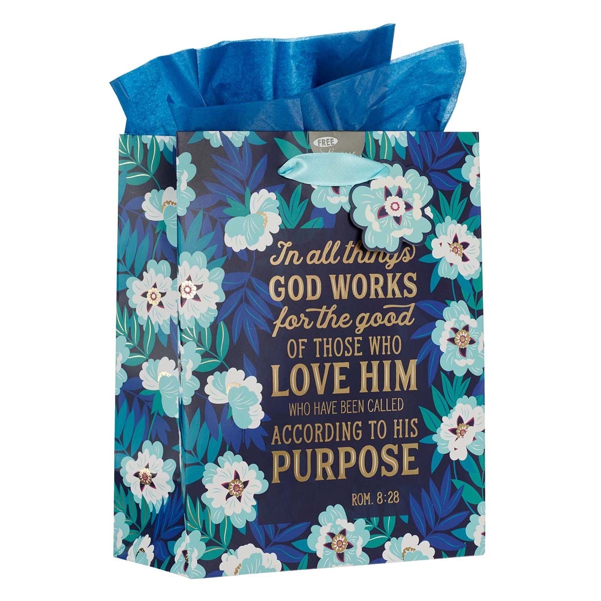 God Works For Good Medium Gift Bag - Romans 8:28