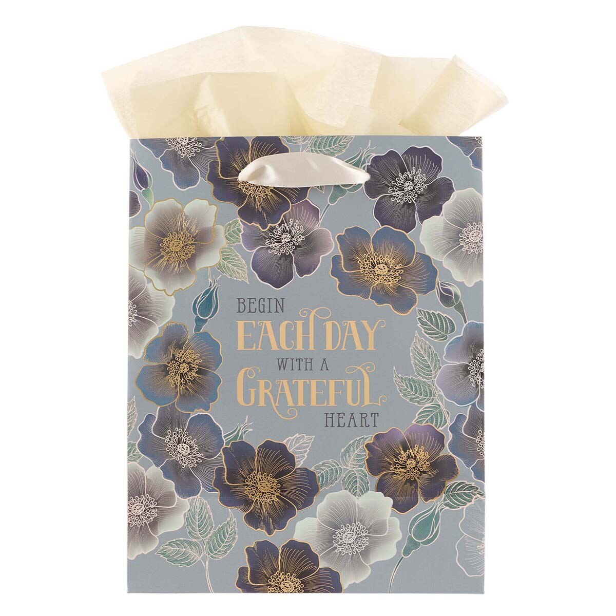 Begin Each Day With A Grateful Heart Medium Gift Bag