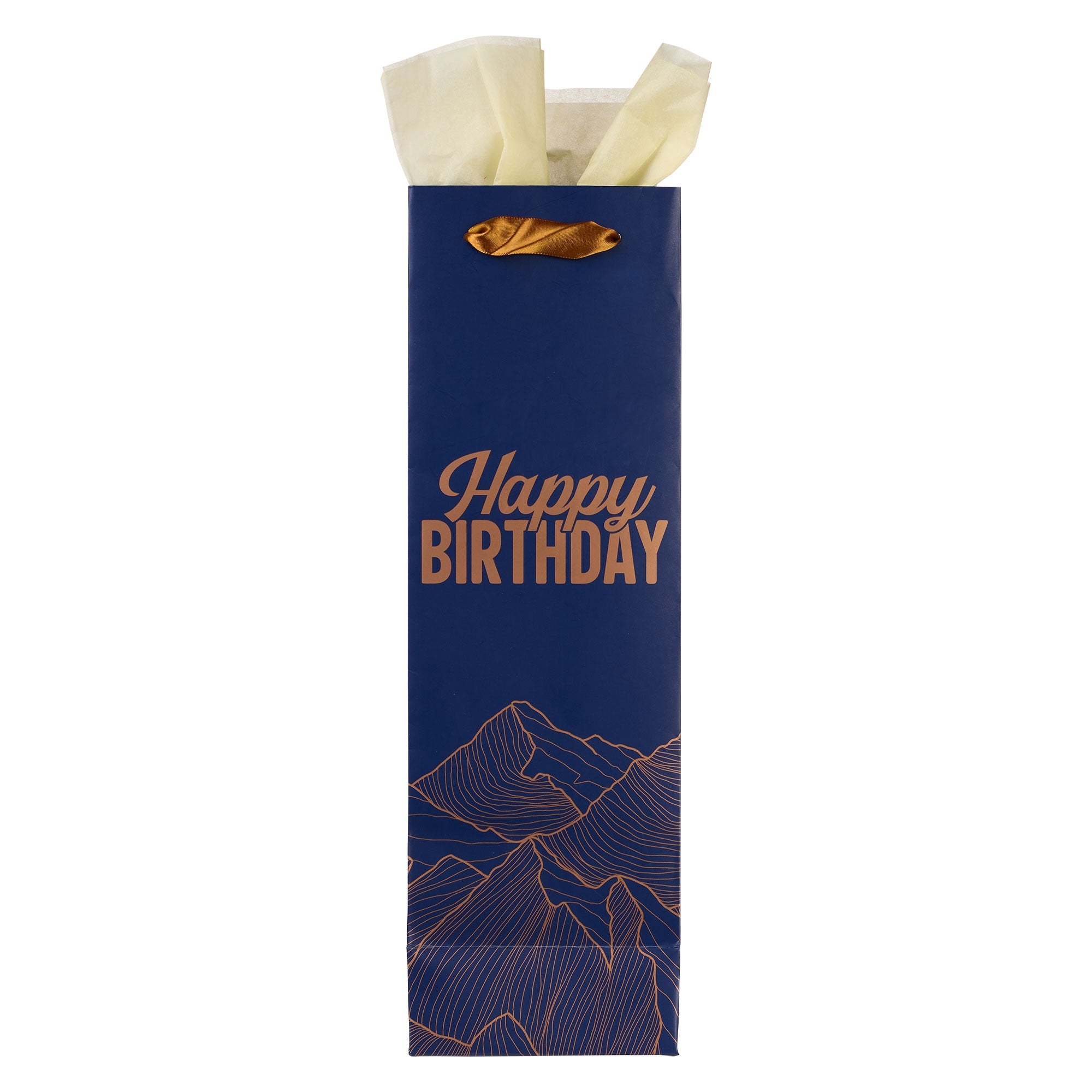 Happy Birthday Blue Sunset Bottle Gift Bag