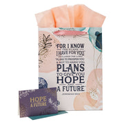 I Know the Plans Large Portrait Gift Bag with Card Set - Jeremiah 29:11