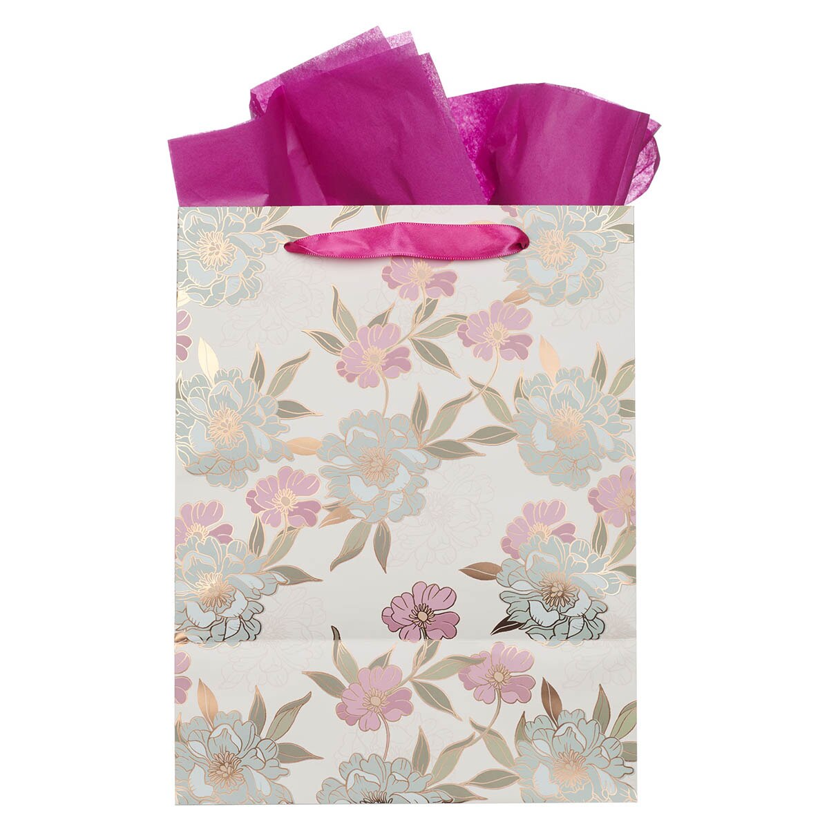 Everything Beautiful Whimsical Blooms Large Portrait Gift Bag - Ecclesiastes 3:11
