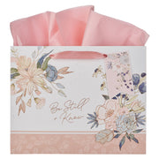 Be Still and Know Peach Blossom Large Landscape Gift Bag - Psalm 46:10