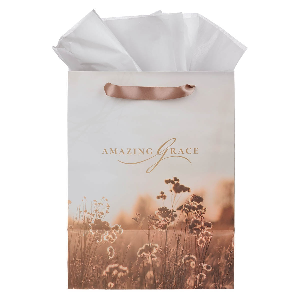 Amazing Grace  Wildflower and Crown of Thorns Large Portrait Gift Bag