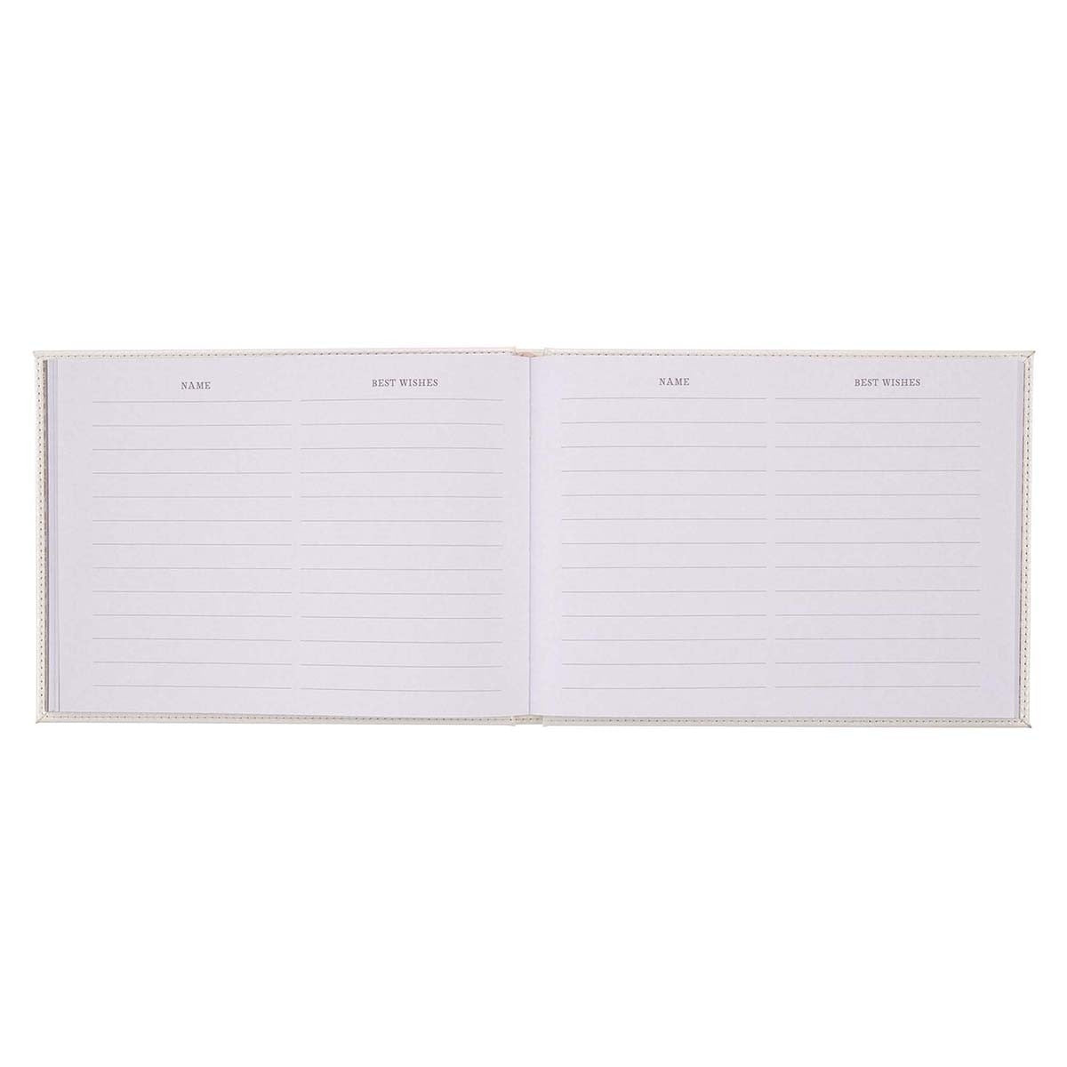 Mr. & Mrs. Medium White Faux Leather Wedding Guest Book