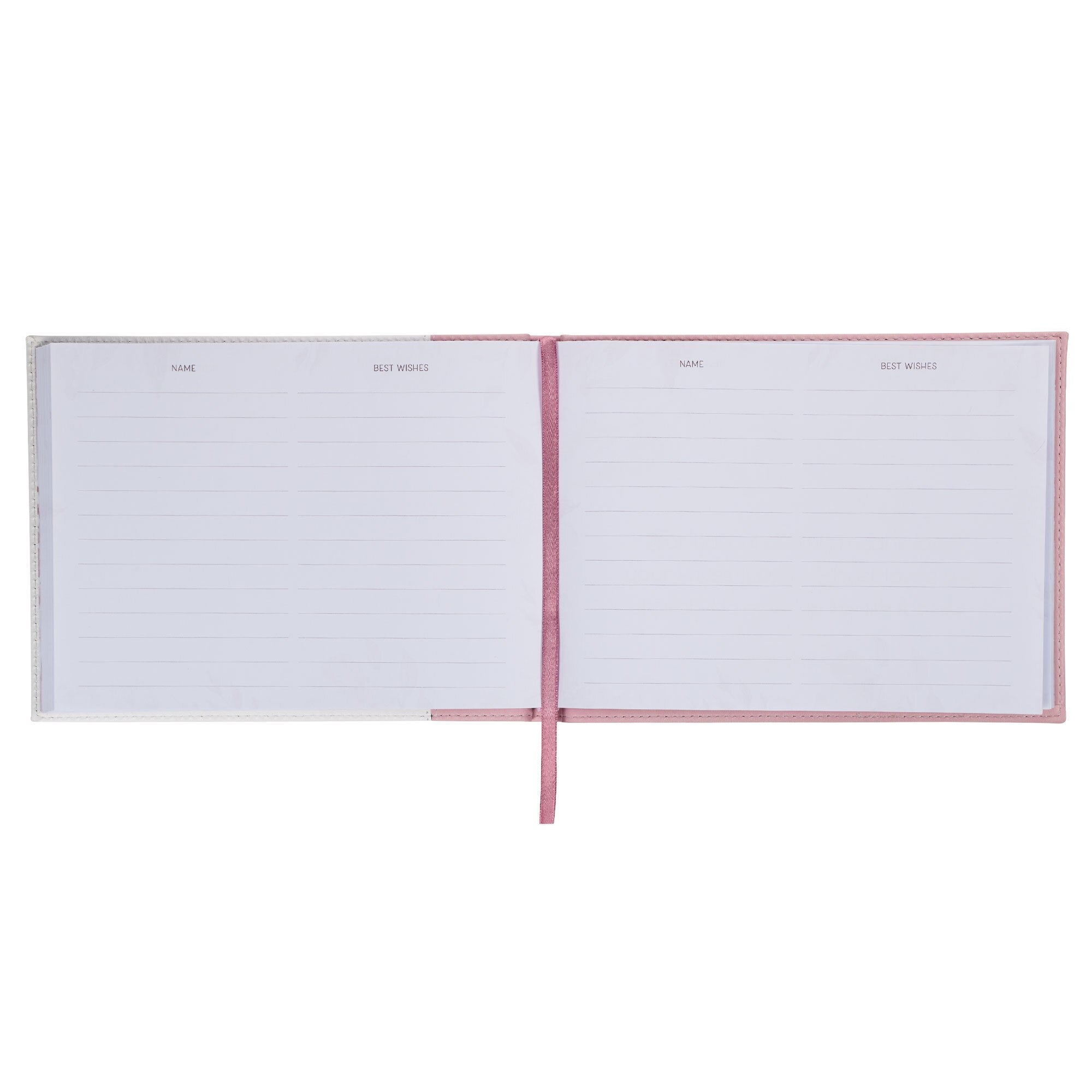 Pink Floral Mr. & Mrs. Medium Faux Leather  Wedding Guest Book  - 1 John 4:19