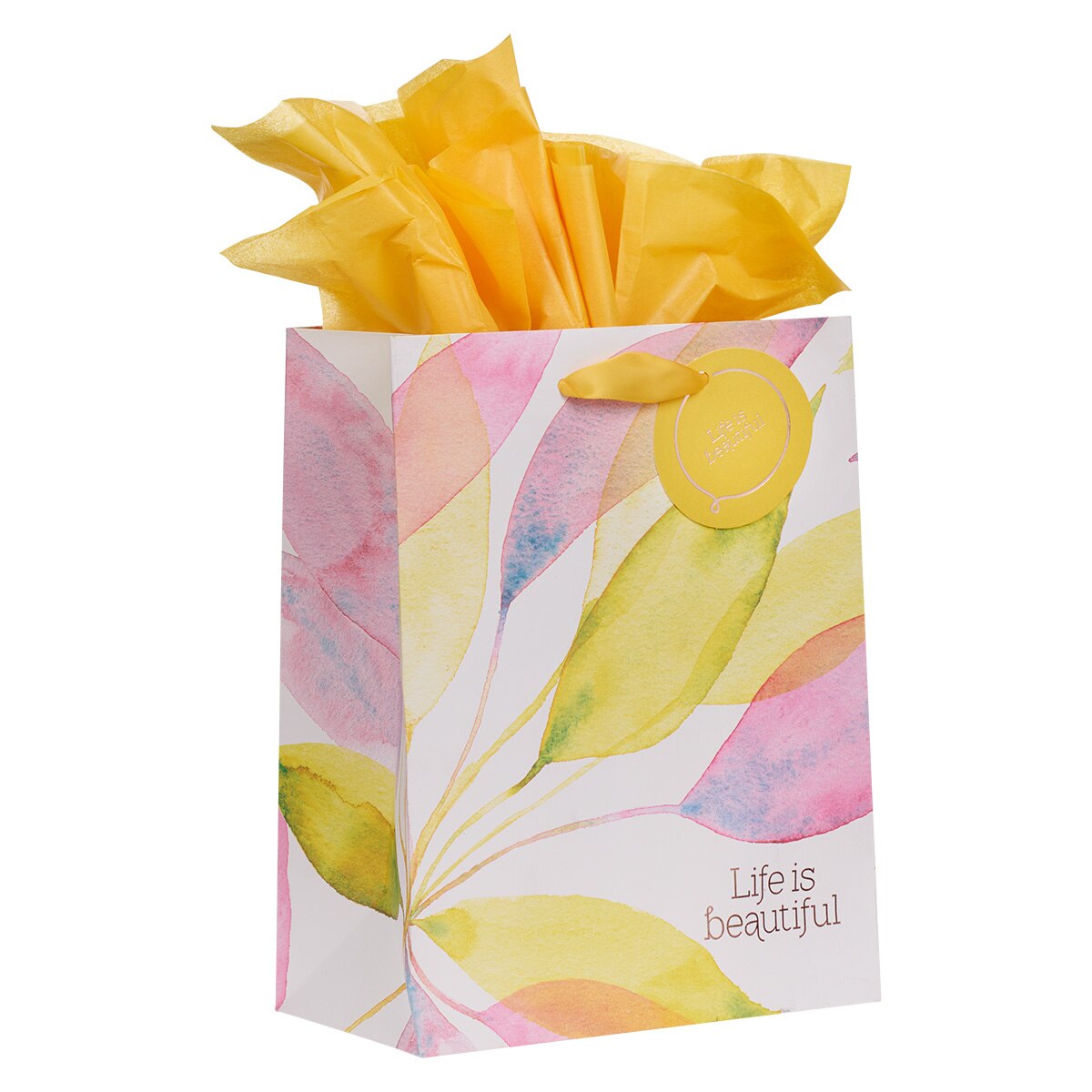 Life is Beautiful Citrus Leaves Medium Gift Bag