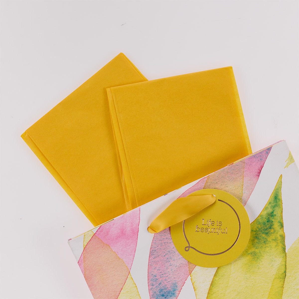 Life is Beautiful Citrus Leaves Medium Gift Bag