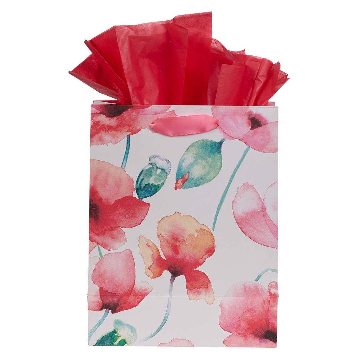 You've Got This Coral Poppies Medium Gift Bag