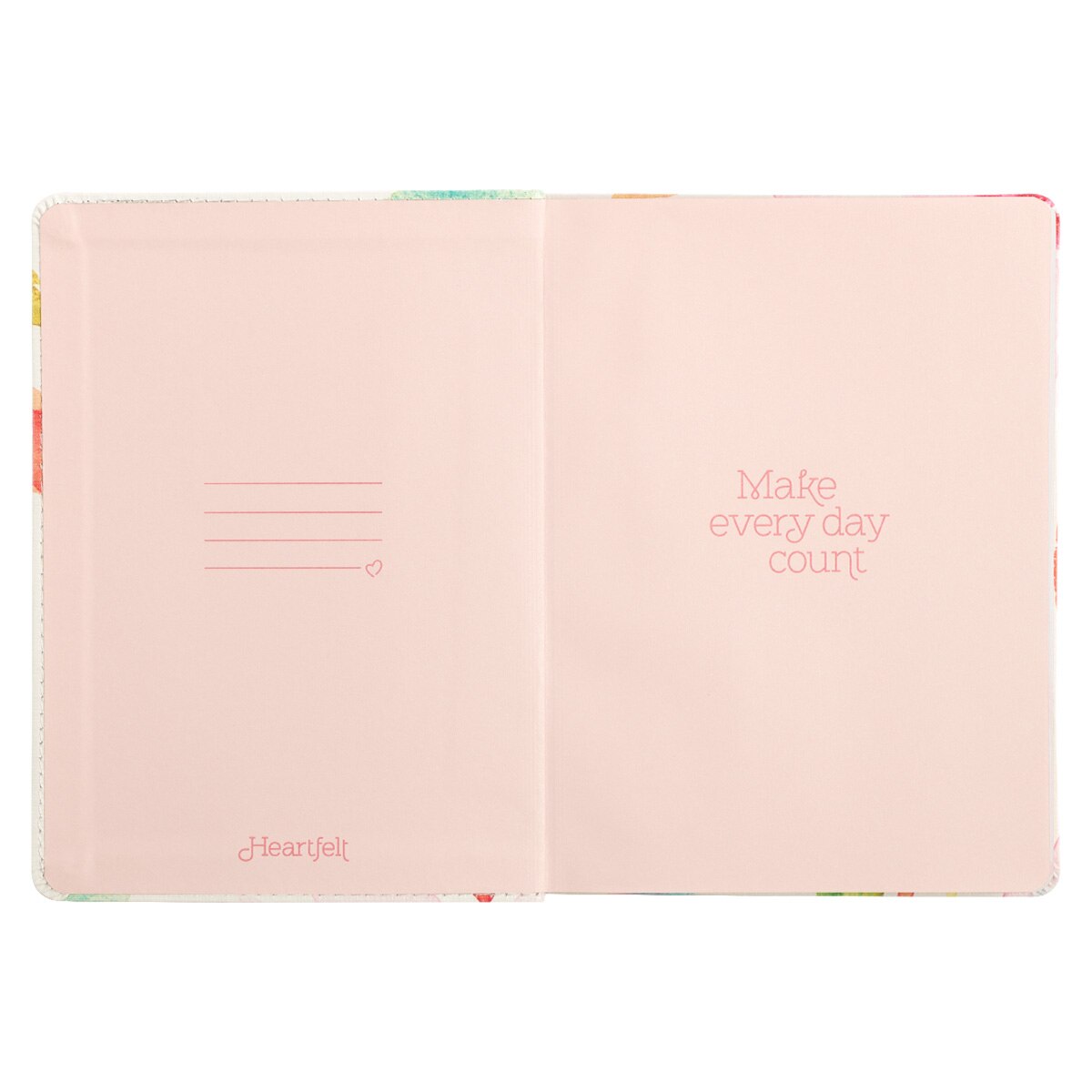 Make Every Day Count Pink Daisies Handy-size Faux Leather Journal