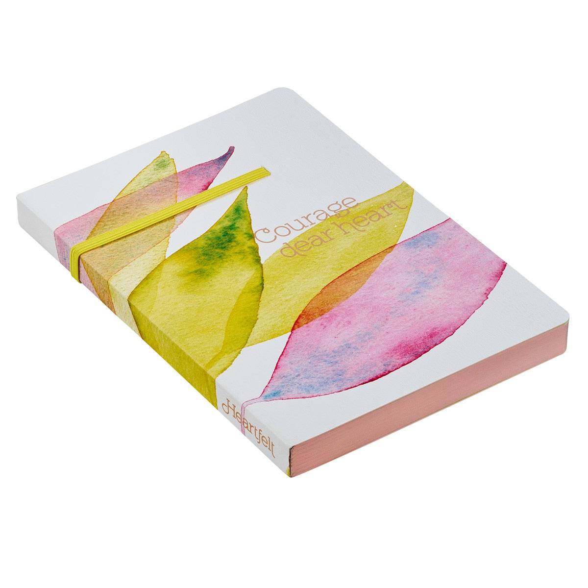 Courage Dear Heart Citrus Leaves Flexcover Journal with Elastic Closure