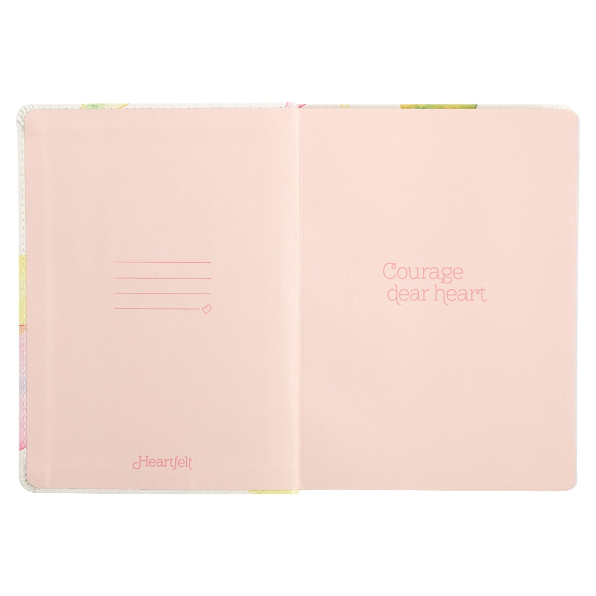 Courage Dear Heart Citrus Leaves Handy-size Faux Leather Journal