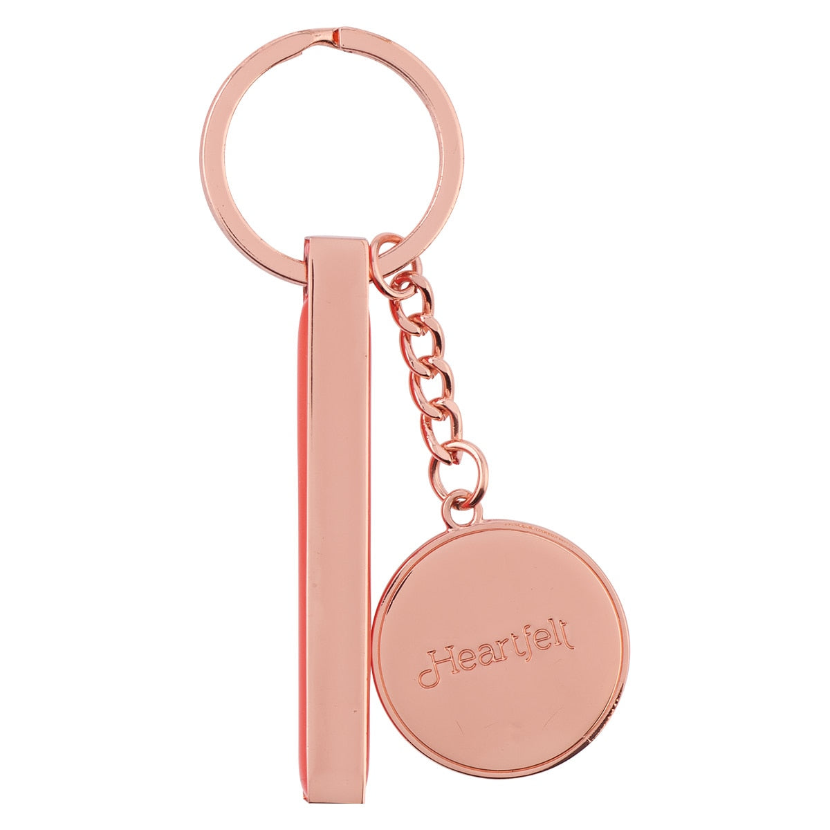 Embrace The Journey Orange Blossoms Rose Gold Key Ring