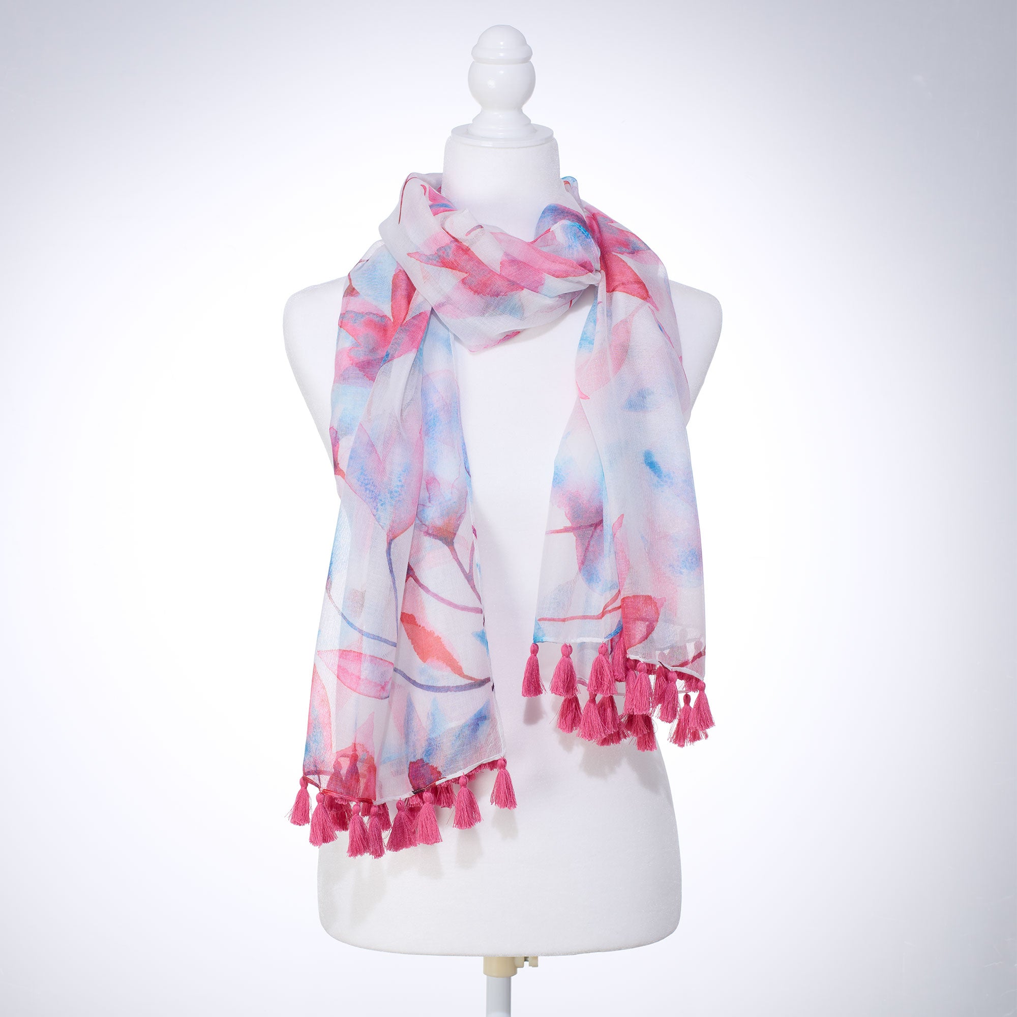 Never Give Up Pink Petals Scarf