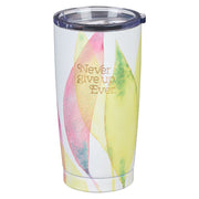 Never Give Up Citrus Leaves Stainless Steel Travel Mug