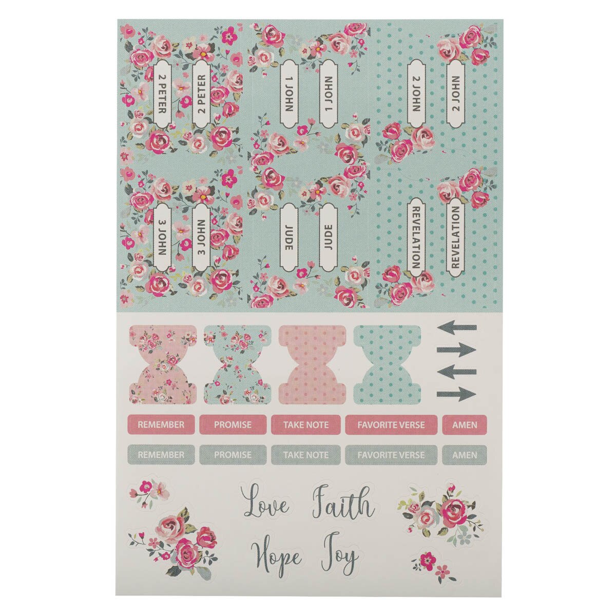 Pink and Blue Old and New Testament Bible Index Tabs