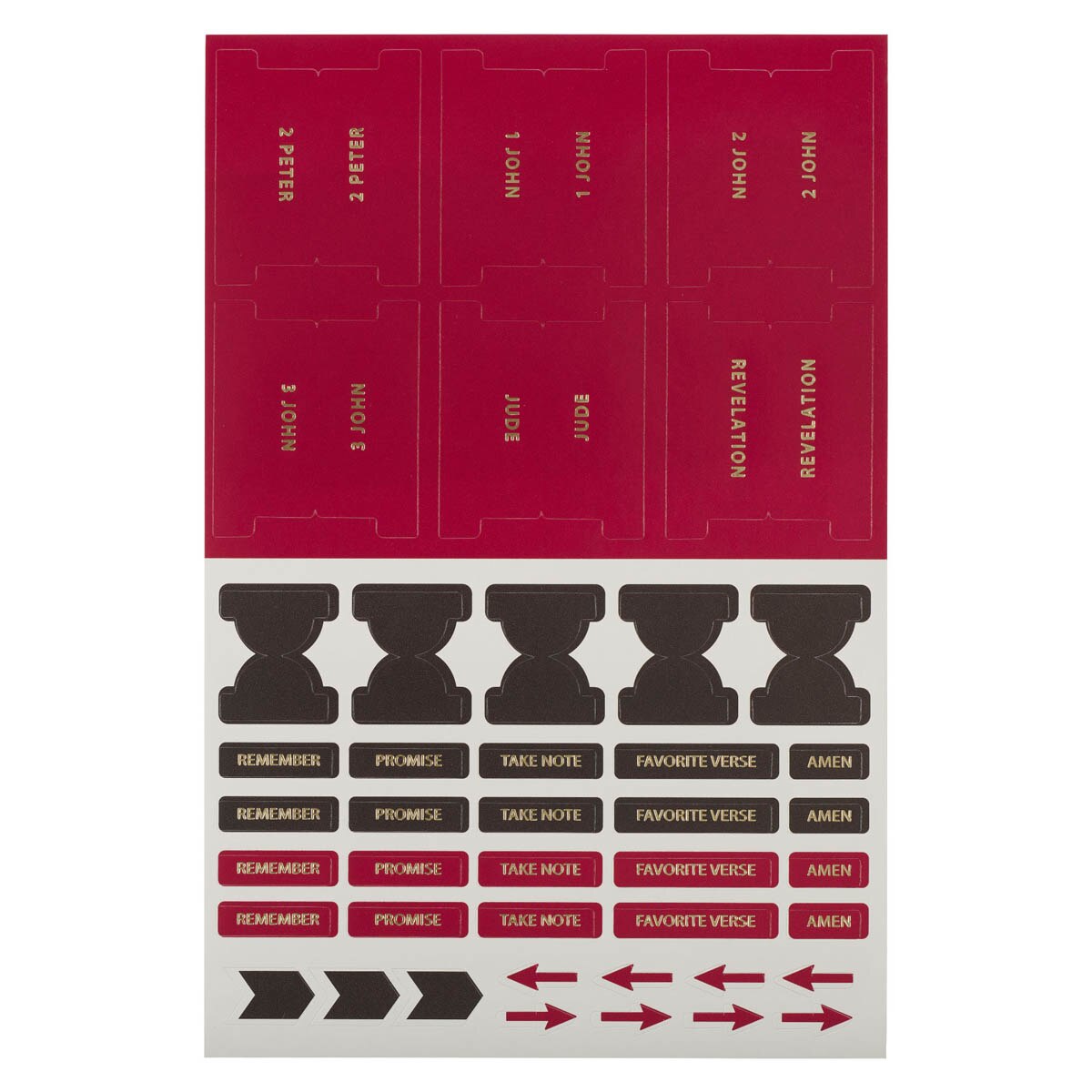 Black and Red Old and New Testament Bible Indexing Tabs