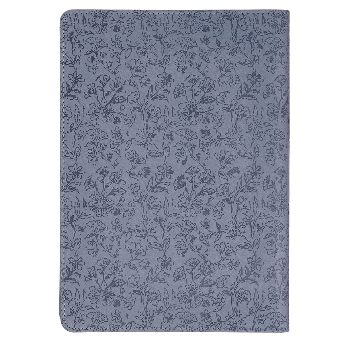 Strength and Dignity Blue Cottage Garden Faux Leather Classic Journal - Proverbs 31:25