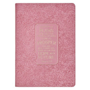 Hope and a Future Pink Bloom Faux Leather Classic Journal - Jeremiah 29:11