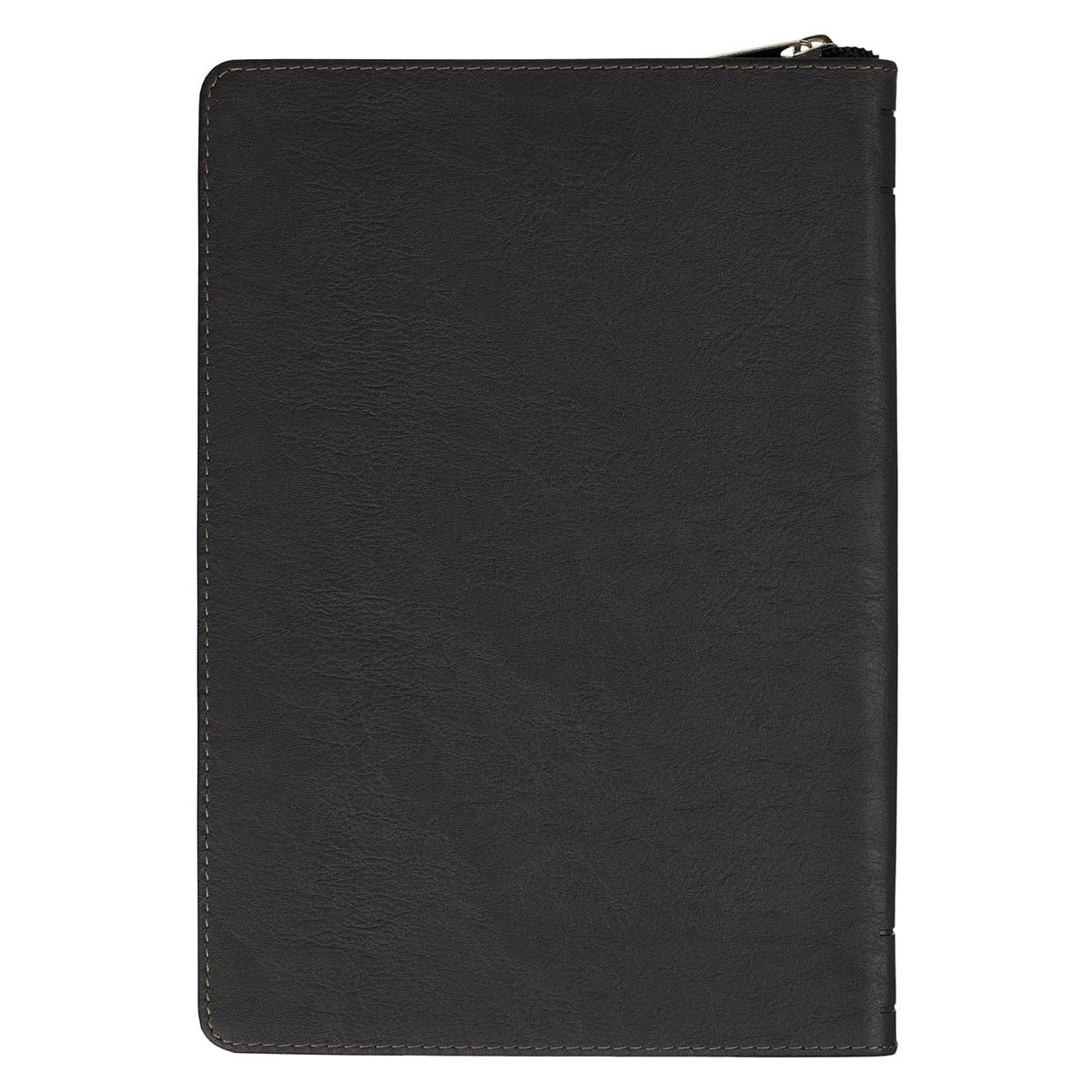 Be Strong Black and Tan Faux Leather Classic Journal with Zipper Closure - Ephesians 6:10