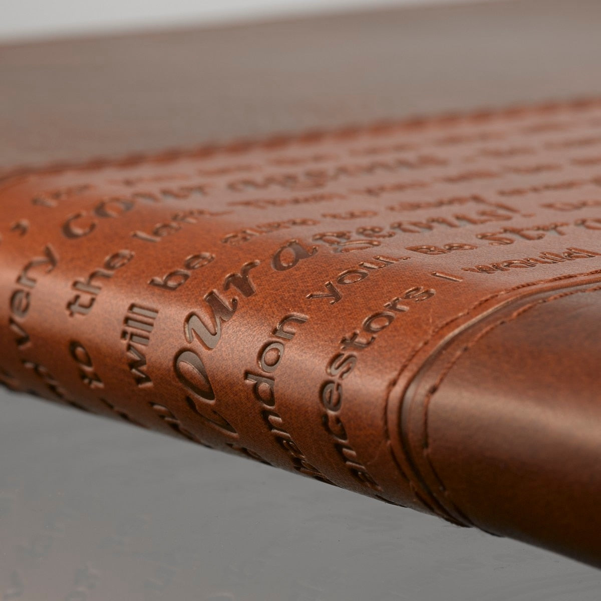 Strong and Courageous Zippered Classic LuxLeather Journal - Joshua 1:5-7