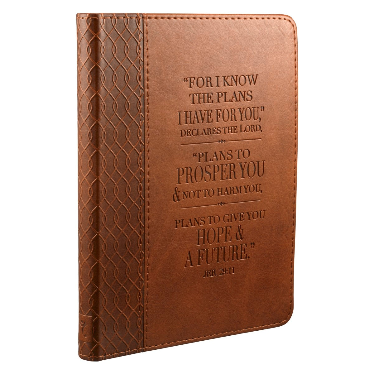 I Know The Plans Tawny Brown Faux Leather Handy-sized Journal - Jeremiah 29:11