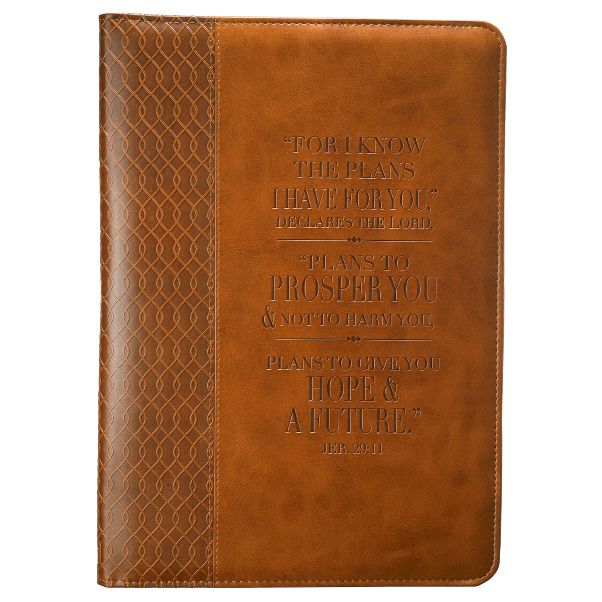 I Know The Plans Tawny Brown Faux Leather Handy-sized Journal - Jeremiah 29:11