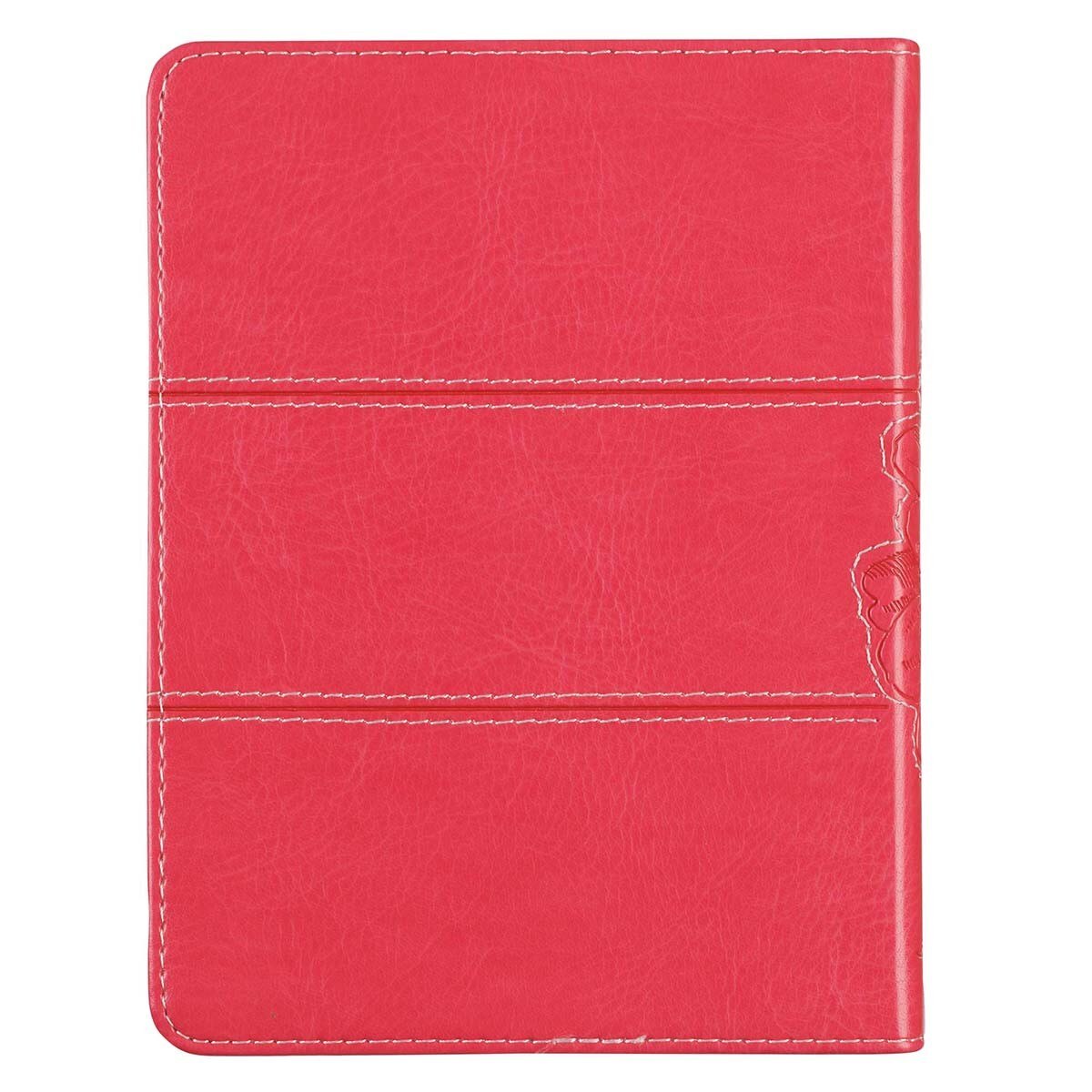 With God All Things Are Possible Fuchsia Pink Faux Leather Handy-sized Journal  - Matthew 19:26