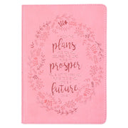 I Know the Plans Pink Slimline Faux Leather Journal - Jeremiah 29:11
