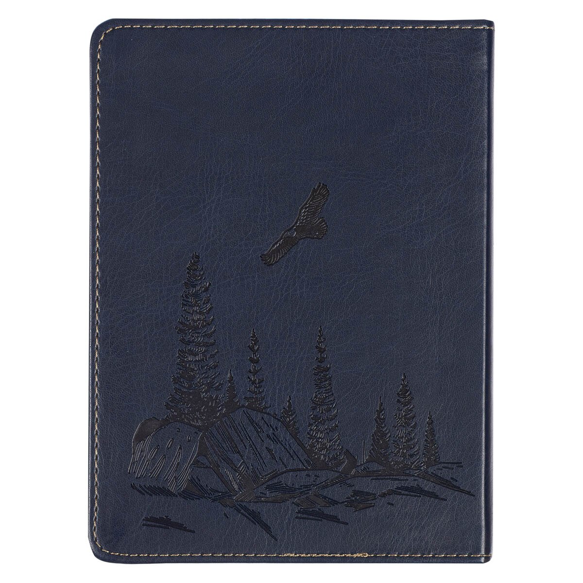 Wings Like Eagles Navy Blue Handy-sized Faux Leather Journal - Isaiah 40:31
