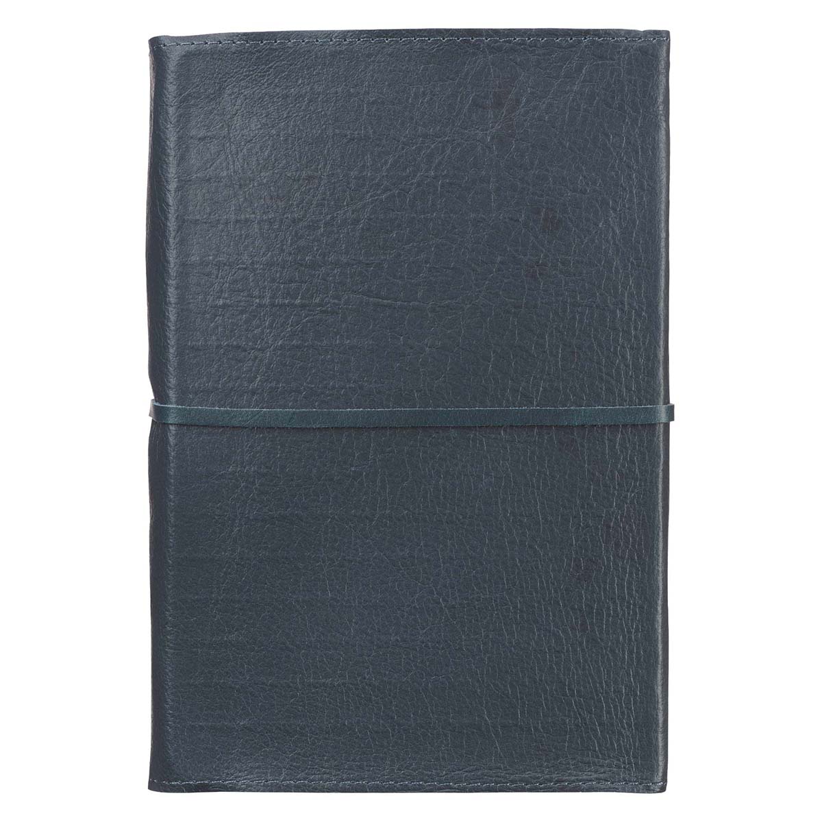 I Know the Plans Navy Full Grain Leather Journal with Wrap Closure - Jeremiah 29:11