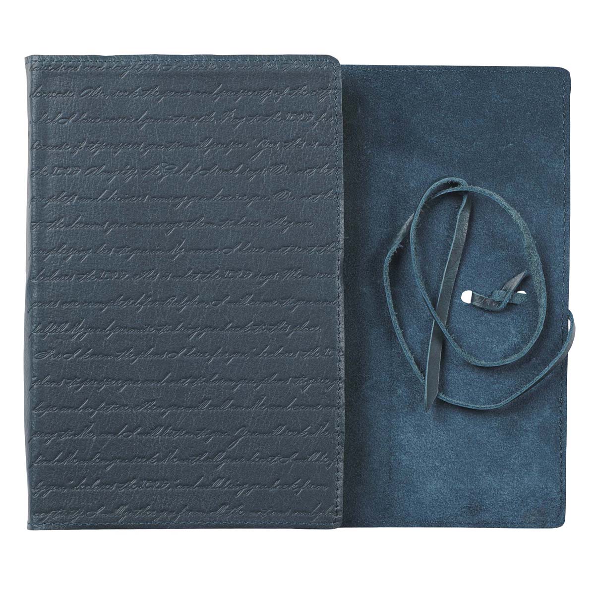 I Know the Plans Navy Full Grain Leather Journal with Wrap Closure - Jeremiah 29:11