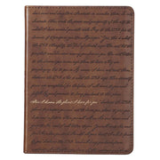 I Know the Plans Brown Handy-size Faux Leather Journal - Jeremiah 29:11