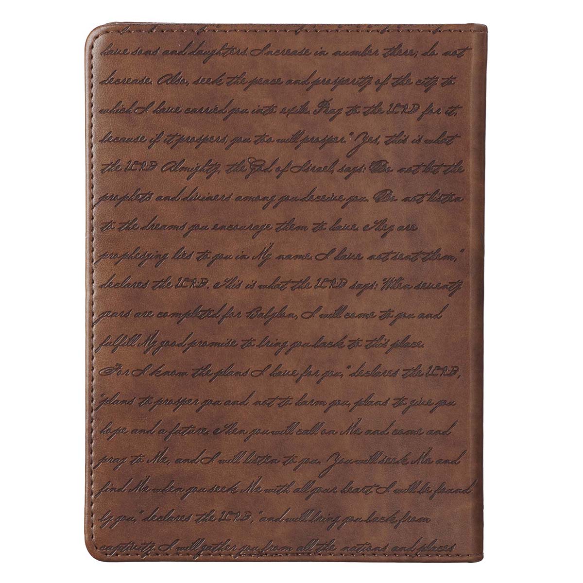 I Know the Plans Brown Handy-size Faux Leather Journal - Jeremiah 29:11