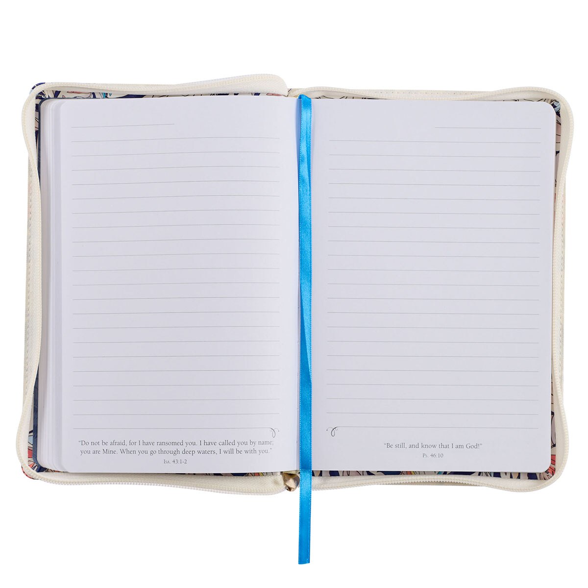 I Can Do All Things Scattered Leaf Faux Leather Classic Journal with Zipped Closure - Philippians 4:13