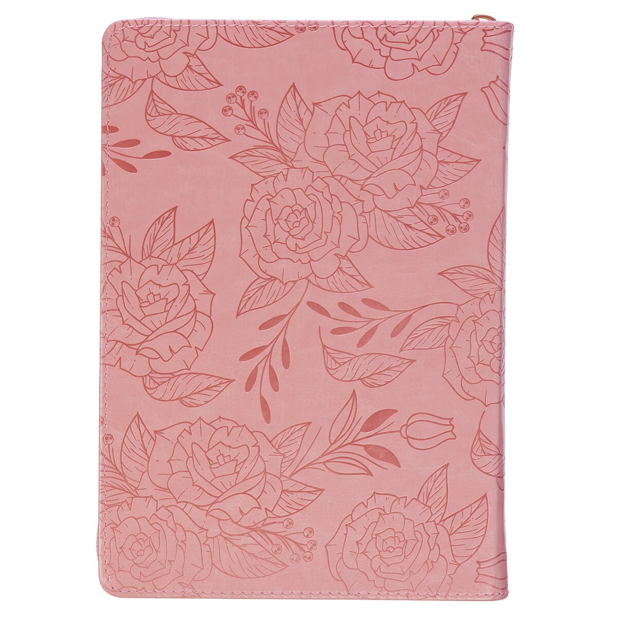 Strength and Dignity Peach Pink Faux Leather Classic Journal with Zipper Closure - Proverbs 31:25