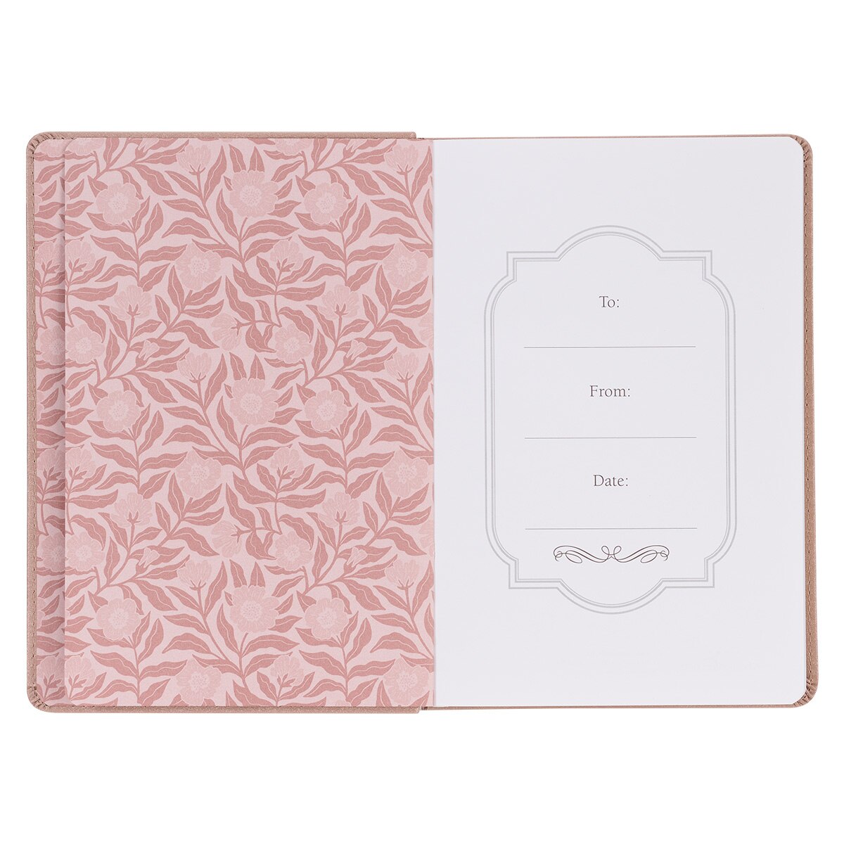 Sufficient Grace Pearlescent Dusty Rose Faux Leather Classic Journal - 2 Corinthians 12:9