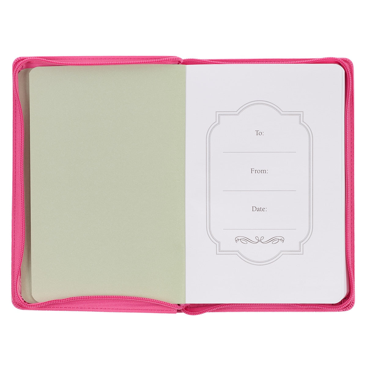 God Works For The Good Pink Sunflower Faux Leather Classic Journal with Zippered Closure - Romans 8:28